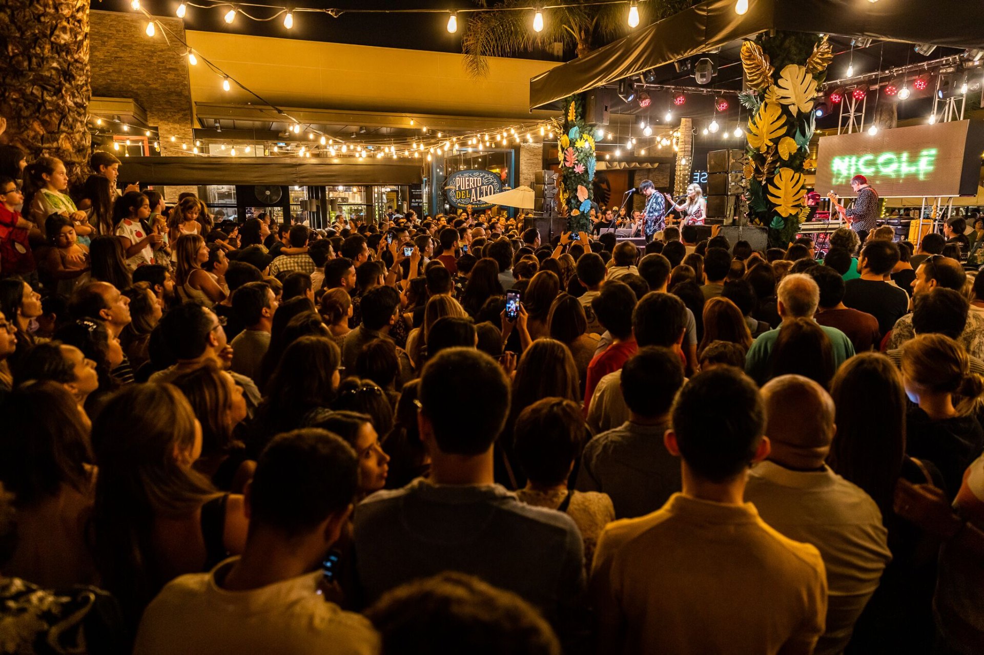 Concierto en vivo con público masivo